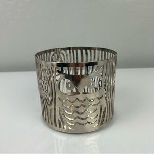 Bath and body works owl metal candle holder